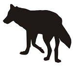 Wolf Silhouette v5 Decal Sticker